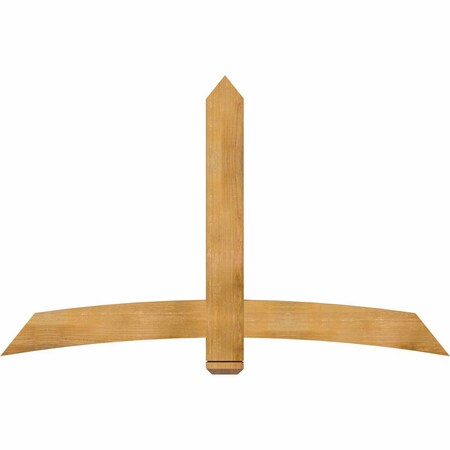 Ekena Millwork Bellingham Rough Sawn Timber Gable Bracket, Western Red Cedar, 72"W x 45"H x 2"D x 6"F, 15/12 Pitch GBW072X45X0206BEL00RWR
